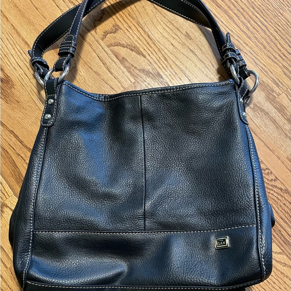 The Sak Black Leather Shoulder Bag